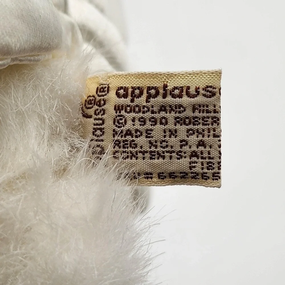 Vintage‎ 1990 Robert Raikes Cupid Bear Angel Wings Wood Face Plush With Tag 9